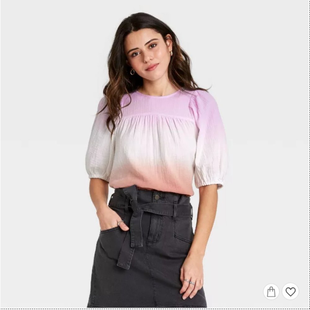 Universal Thread tie dye puff sleeve  blouse